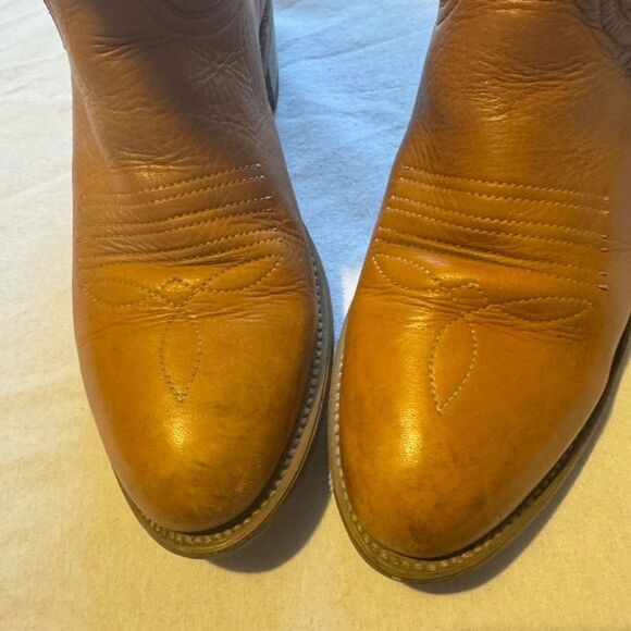 WOLVERINE MEN 9.5 Tan / butterscotch Leather‎ Western Cowboy Boots main image 5